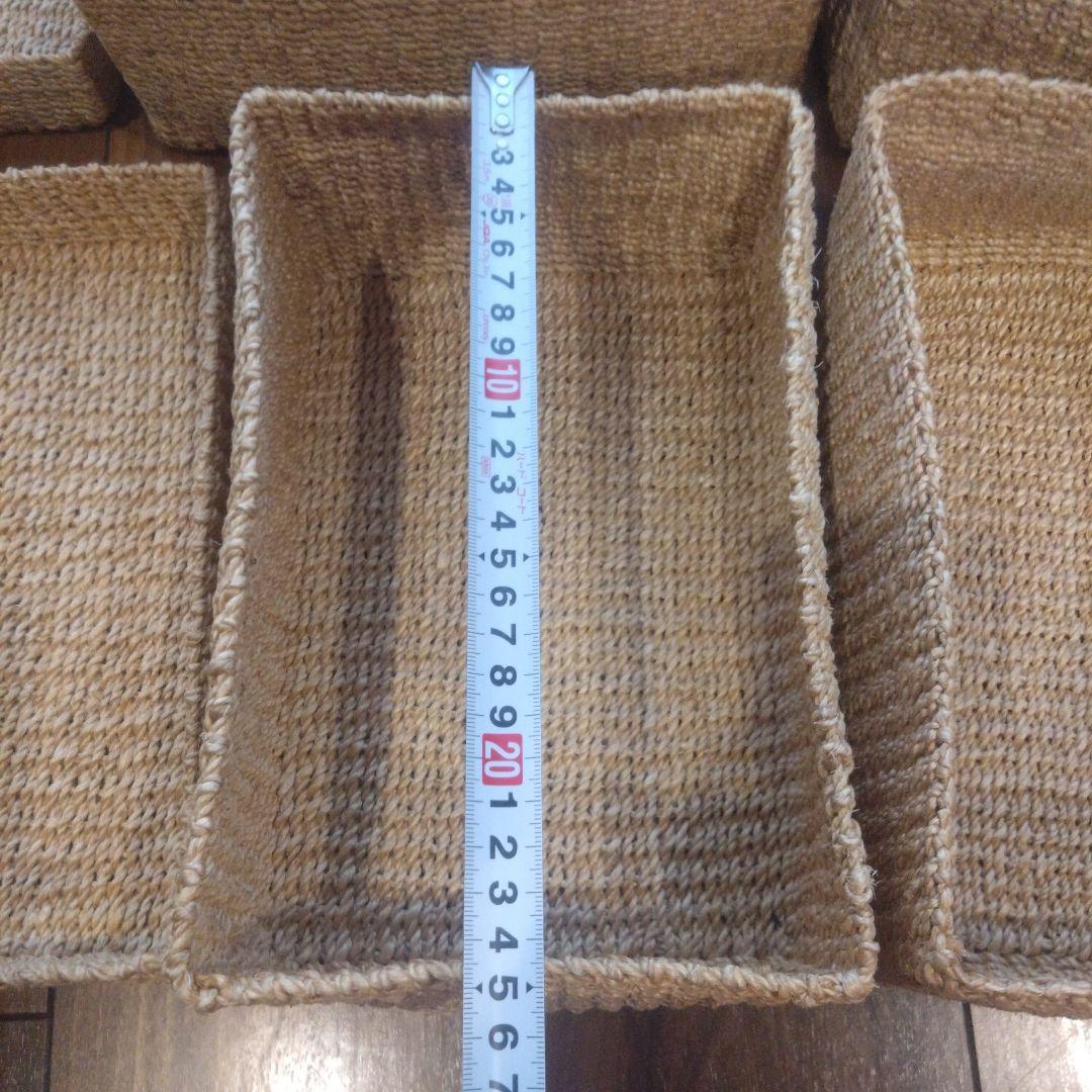 【廃盤】無印良品　アバカ　カゴ　蓋付き小物入れ　大2個＆中2個