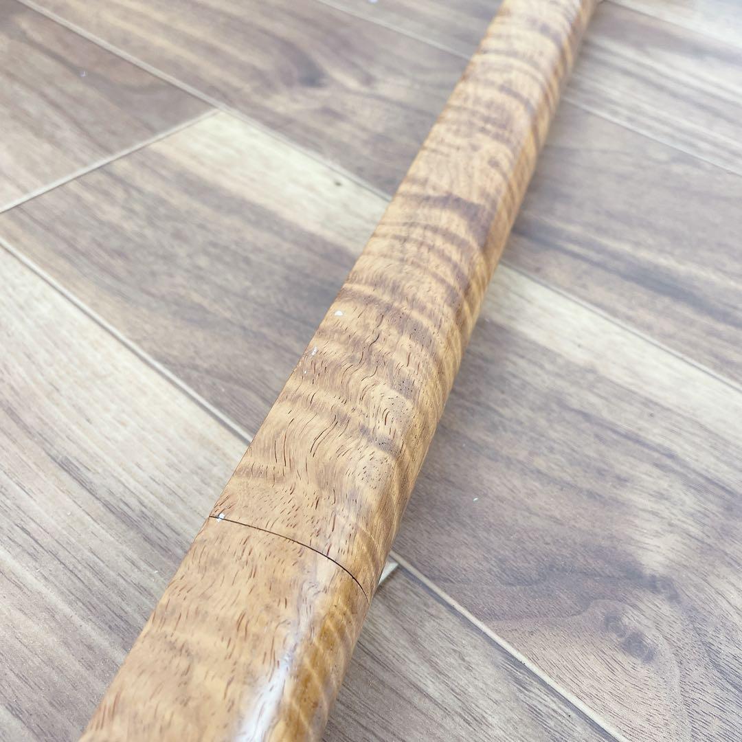 【希少】三味線 中棹 白紅木 犬皮 丸打胴 一本溝 天然糸巻き 撥