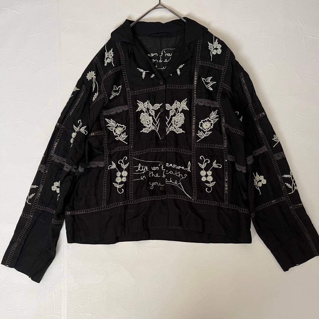 【meime様】Embroidery Patchwork Shirts
