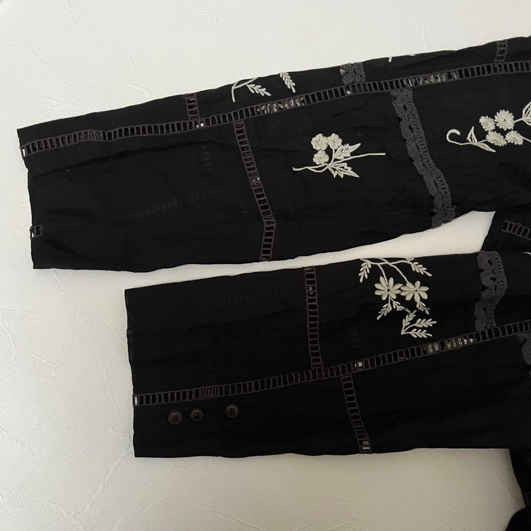 【meime様】Embroidery Patchwork Shirts