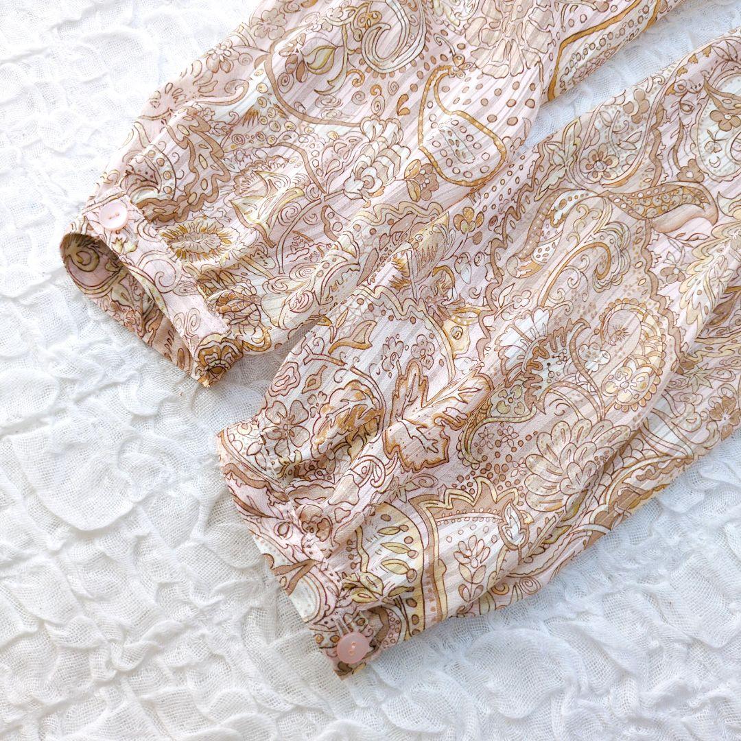 【美品】Leilian　Erica　ボウタイブラウス　ペイズリー　現行