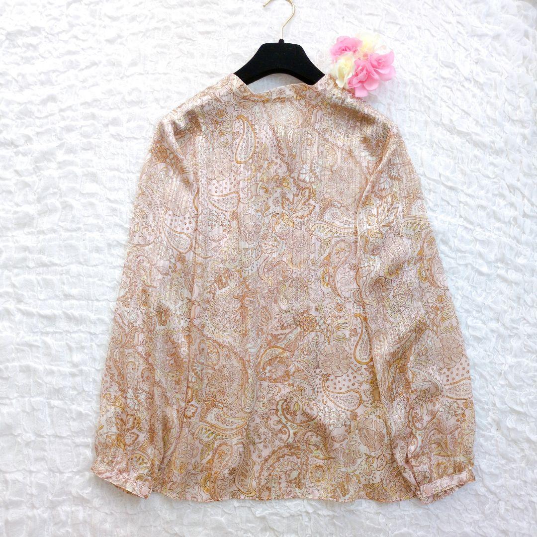 【美品】Leilian　Erica　ボウタイブラウス　ペイズリー　現行