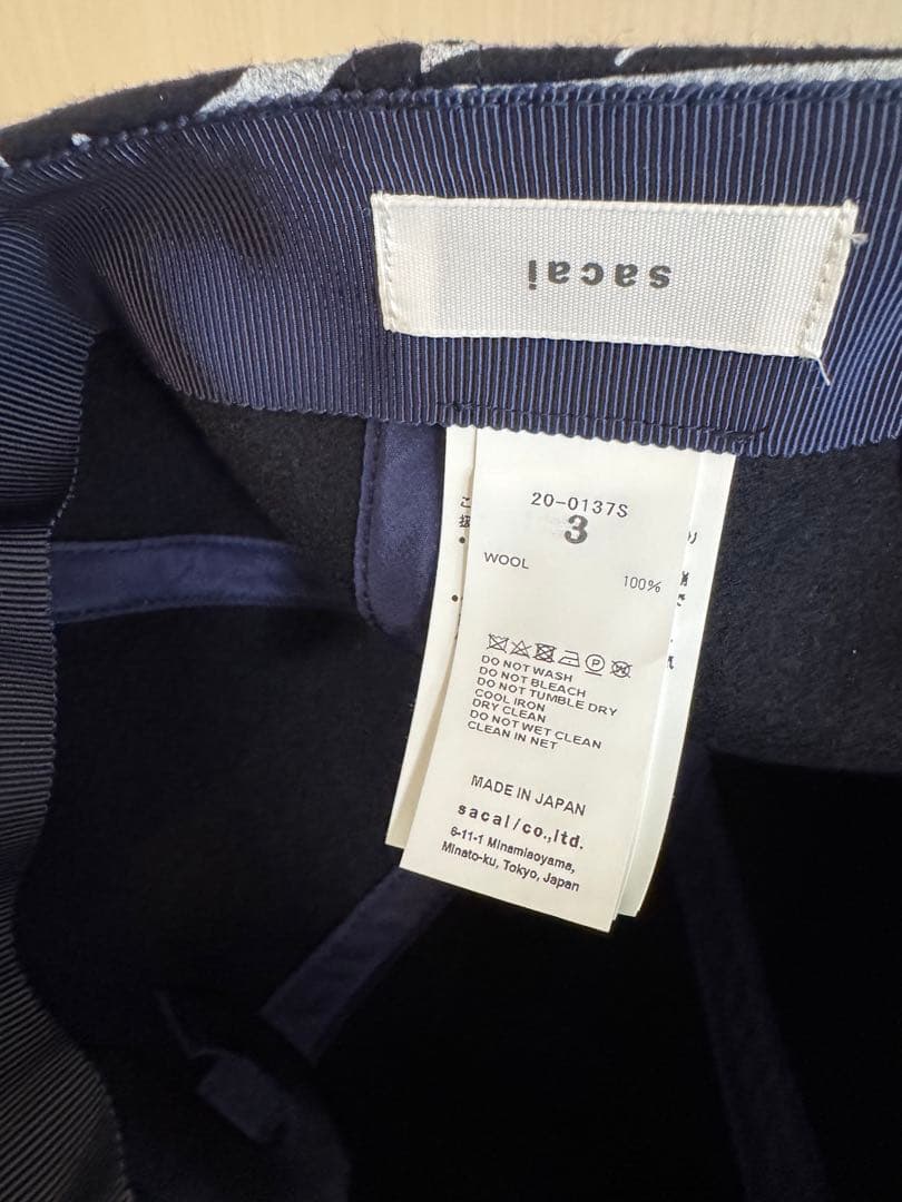 sacai × Dr.Woo wool bandana print cap