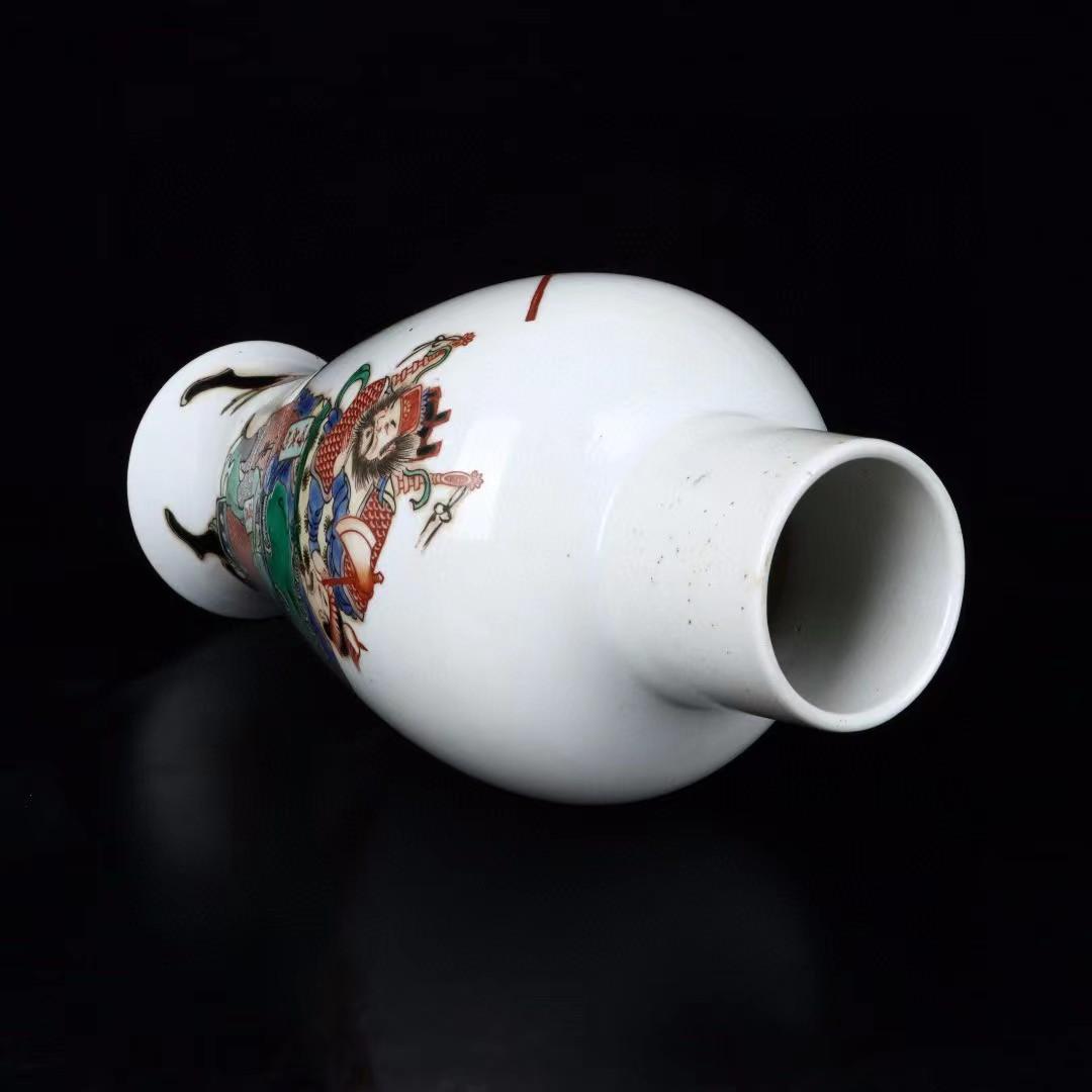 中国古美術✦清康熙紋 粉彩 人物故事紋瓶セット✦置物・花瓶・文房具・陶芸・観賞瓶