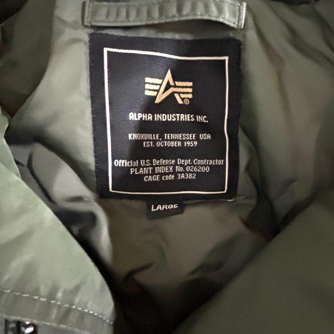 アルファインダストリーズ　 N-3B フライトジャケット L ファー欠品