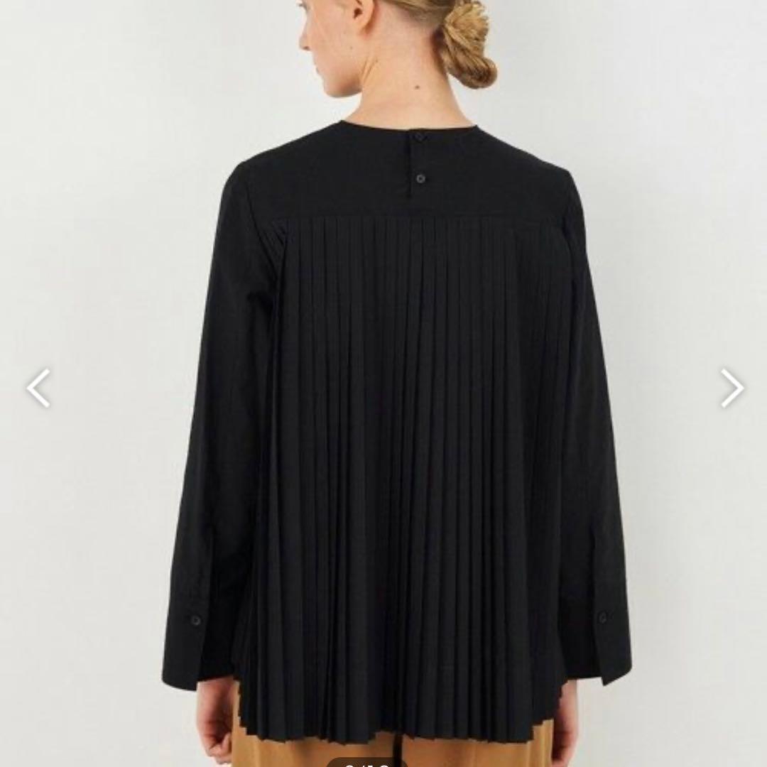 近年2024✨デプレ コットンナイロン シアータフタ バックプリーツブラウス