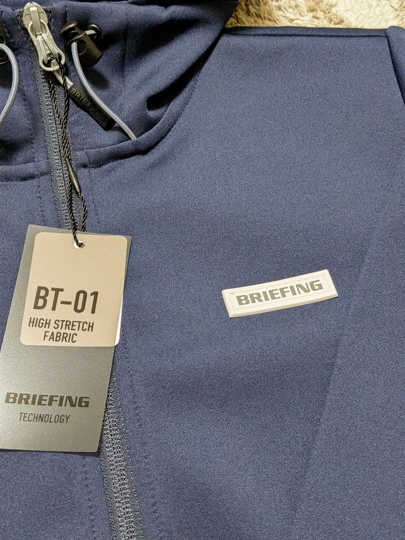 新品タグ付き　ブリーフィング　ネイビー　3Dロゴパーカー