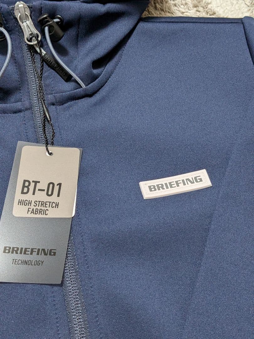 新品タグ付き　ブリーフィング　ネイビー　3Dロゴパーカー