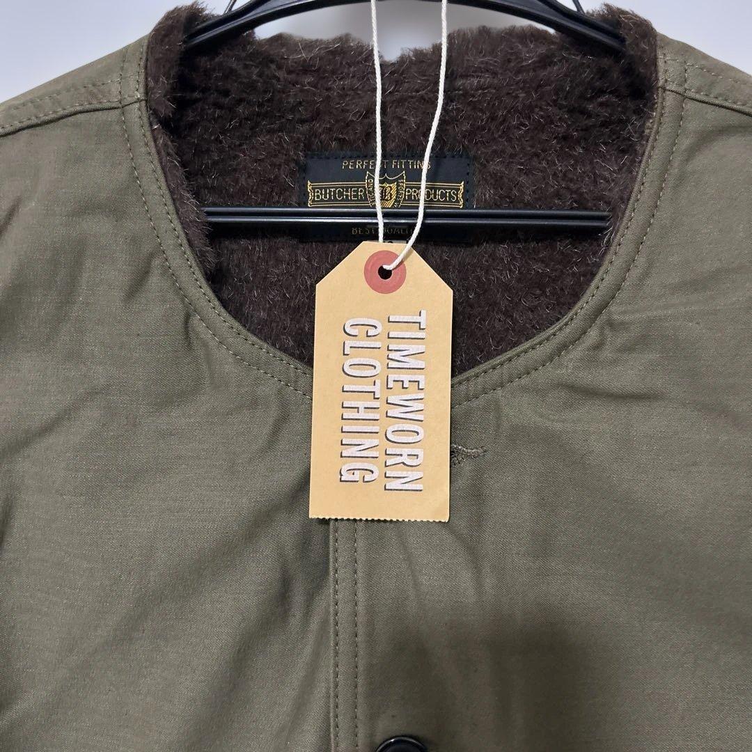 トップス butcherproducts button vest olive 42