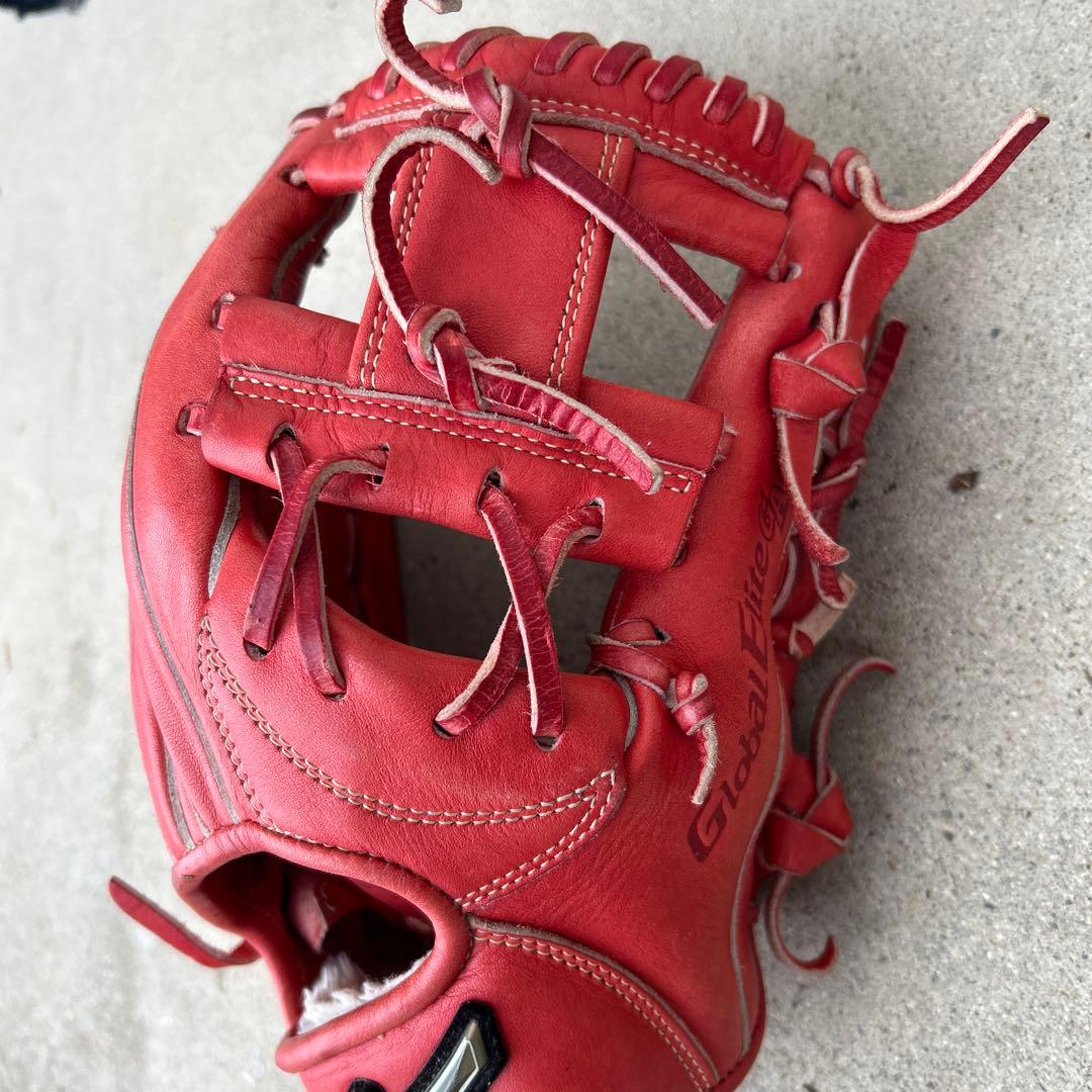 Mizuno Global Elite 軟式グローブ レッド　少年野球