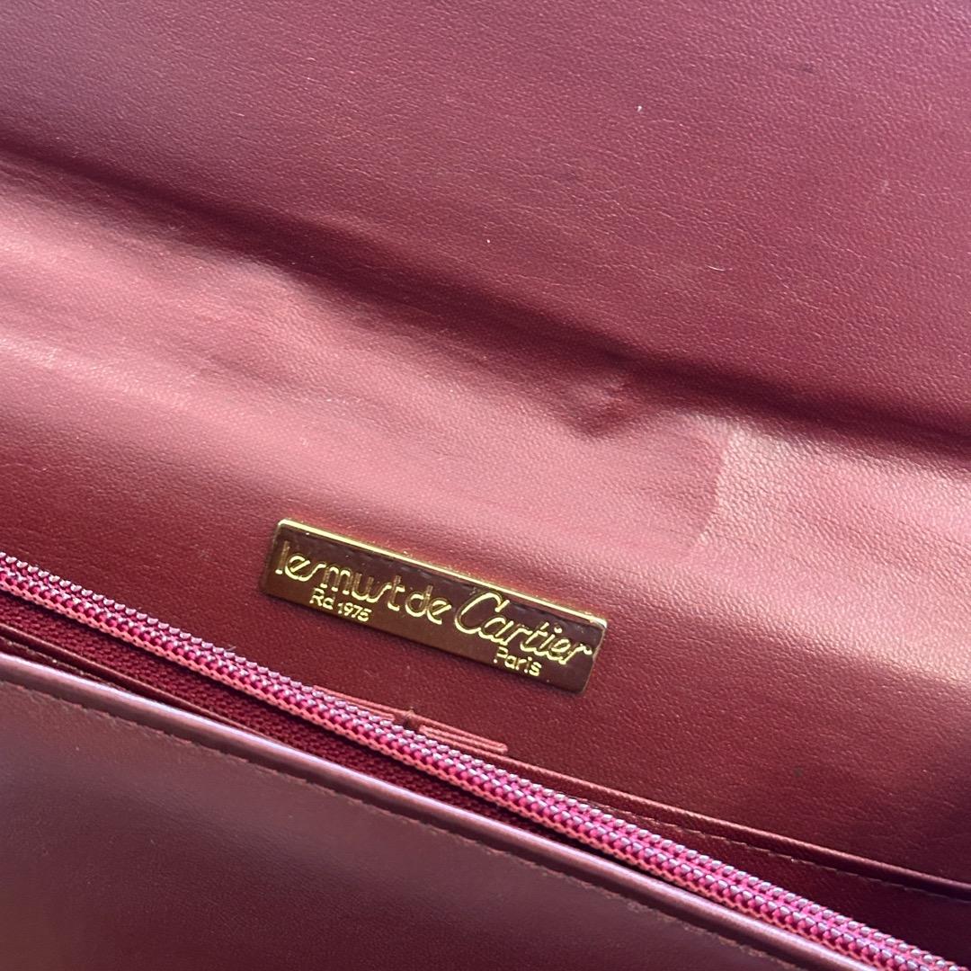 Cartier カルティエ マストライン チェーン付き パーティークラッチバッグ