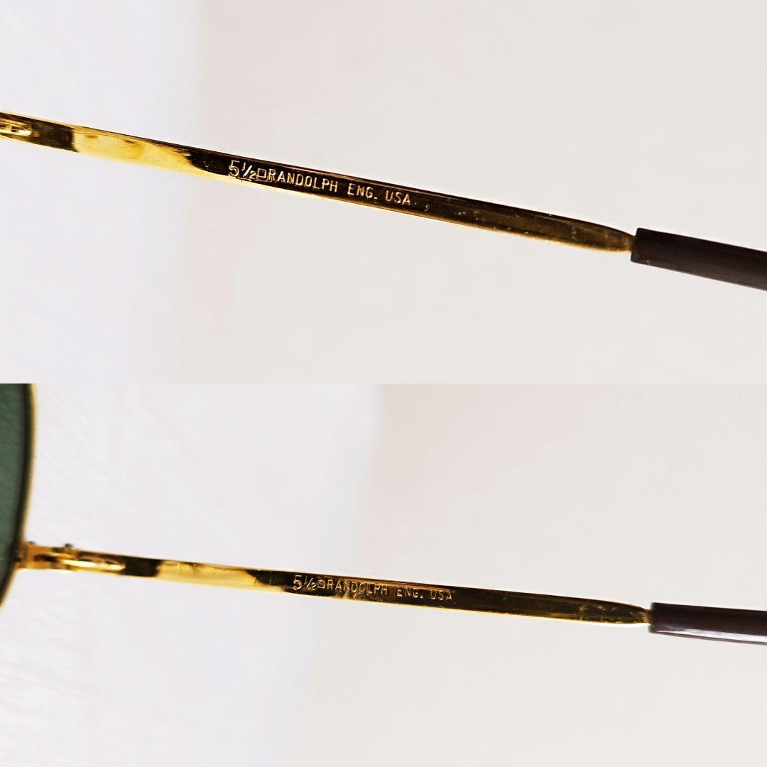 希少✨ランドルフ　サングラス　5 1/2 ENG USA ゴールド ビンテージ