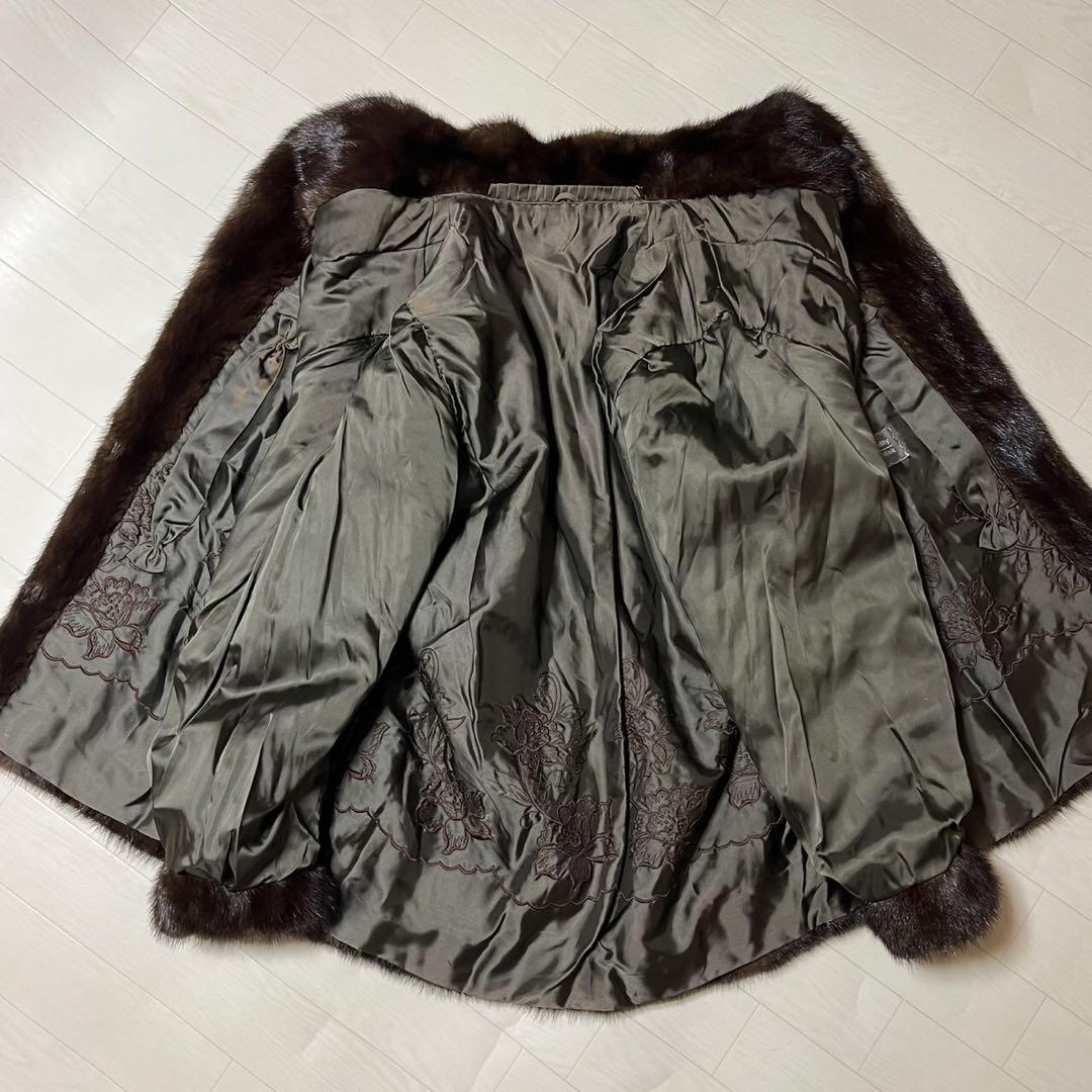 サガミンク 毛皮 ジャケット コート 13 高級 着丈75cm