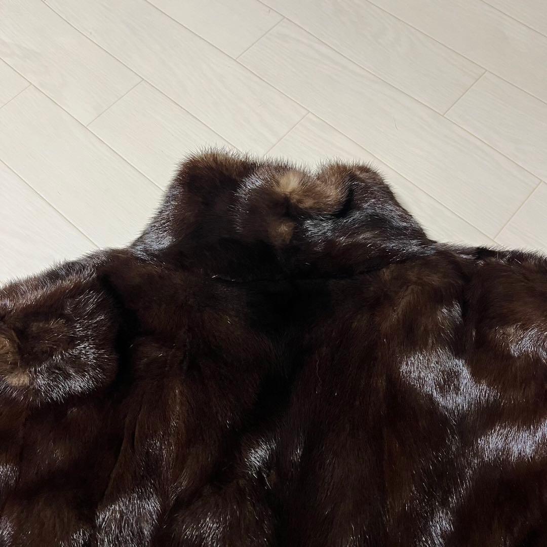 サガミンク 毛皮 ジャケット コート 13 高級 着丈75cm