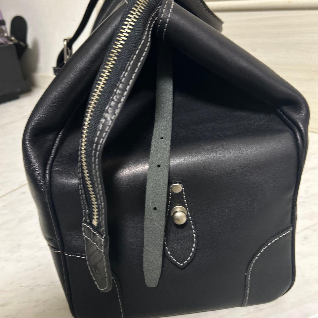 極美品ALAN FLUSSERオールレザーボストンバッグ アランフラッサー黒鍵付