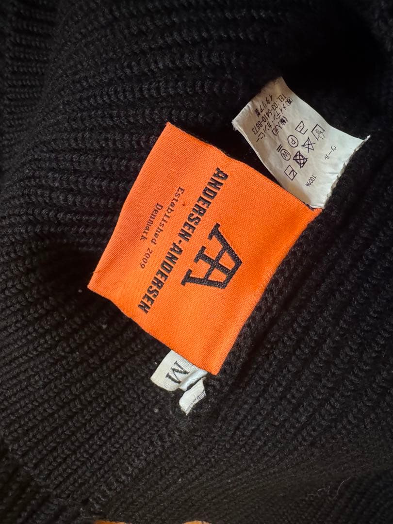 定番ANDERSEN-ANDERSEN 5G ブラック　Mサイズ　サムホール付