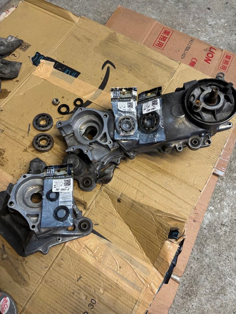 ライブディオAF34・AF35クランクベアリング交換済みボアアップエンジン。