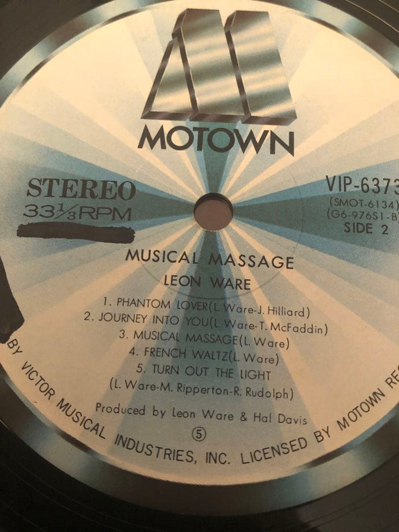 Leon Ware 1973 オリジナル 国内盤　Musical Massage