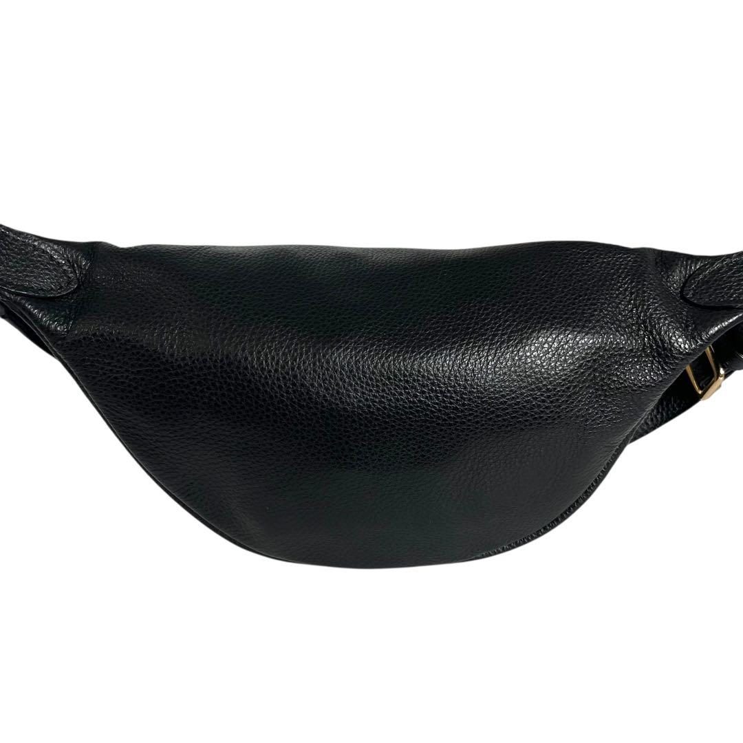 極美品✨ コーチ ボディバッグ 2way レザー ストーン 黒 海外限定 レア