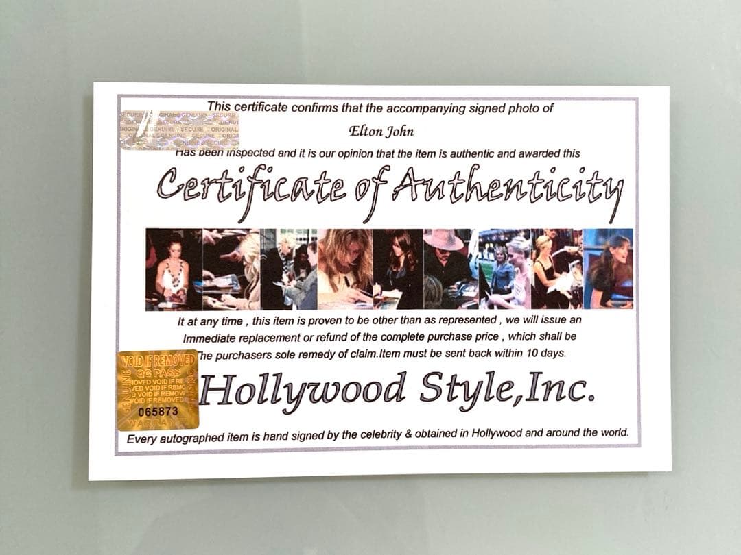 エルトン・ジョン直筆サイン入り2Lサイズ写真…ピアノロック…Elton John