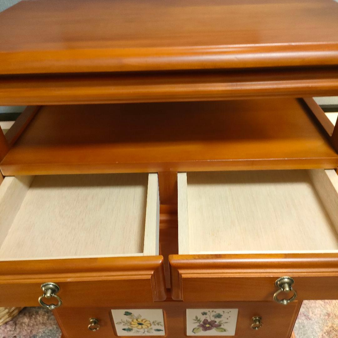 ヴィンテージ バレンシア スパニッシュタイル チェスト 北欧カントリー 収納