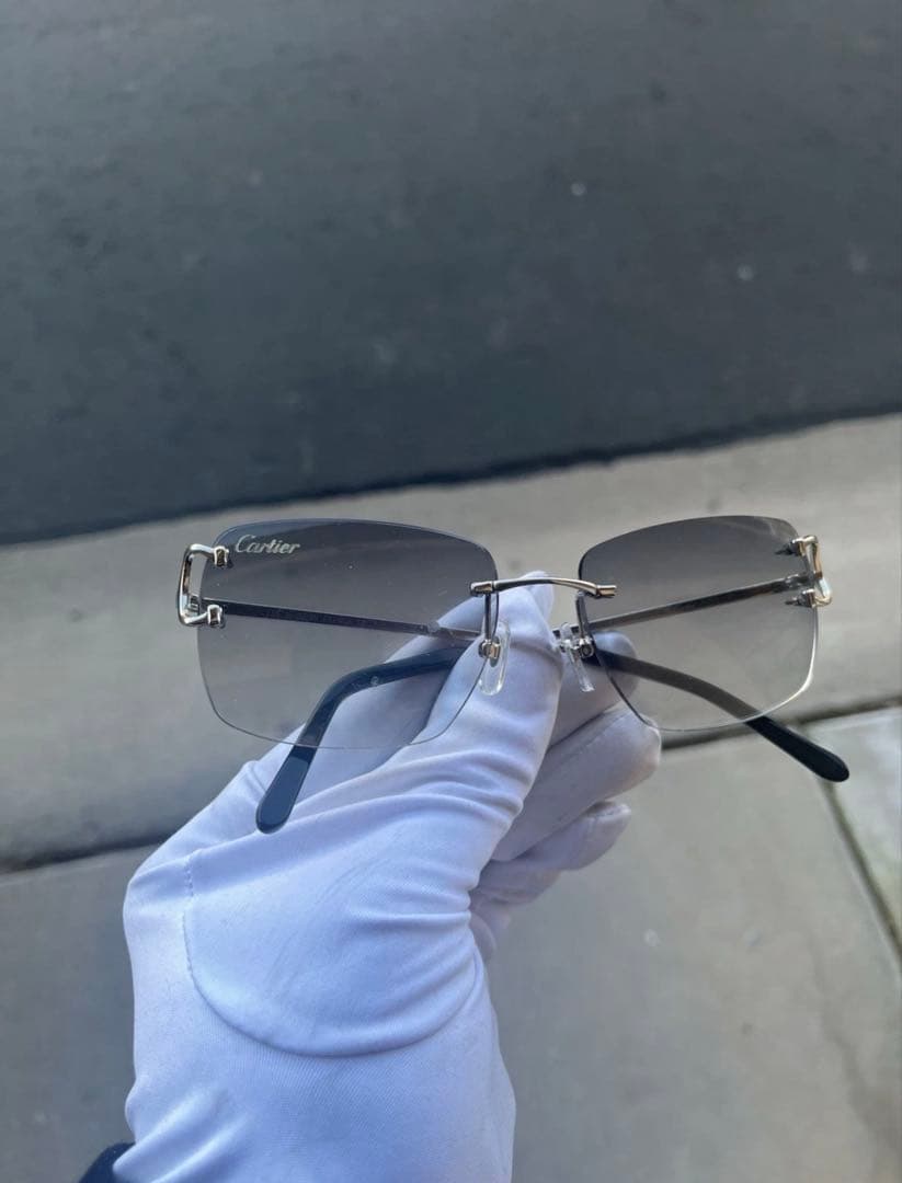 黒*ト様 T*u様 Cartier シルバー グラデーション サングラス LEN