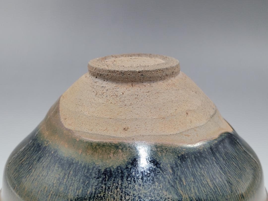 黑釉 窯変紋 天目 茶碗 宋元時代 幅約12.6cm