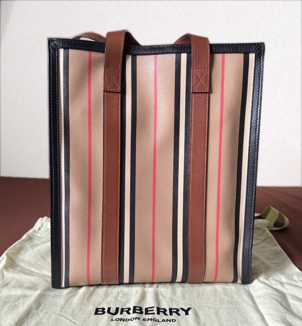 BURBERRY ストライプ トートバッグ
