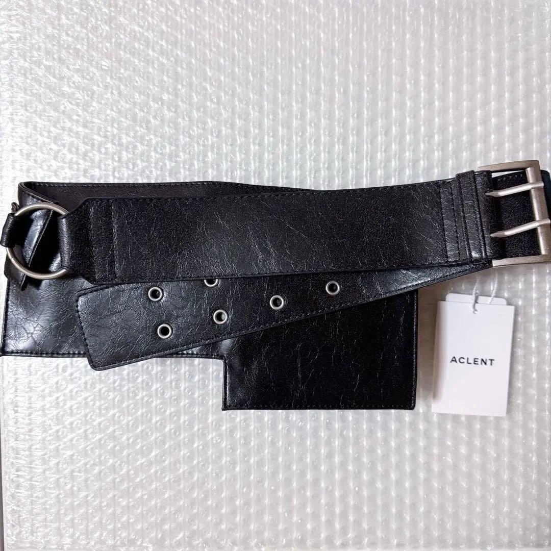 ACLENT アクレントマルチポケットウエストバッグ ブラック