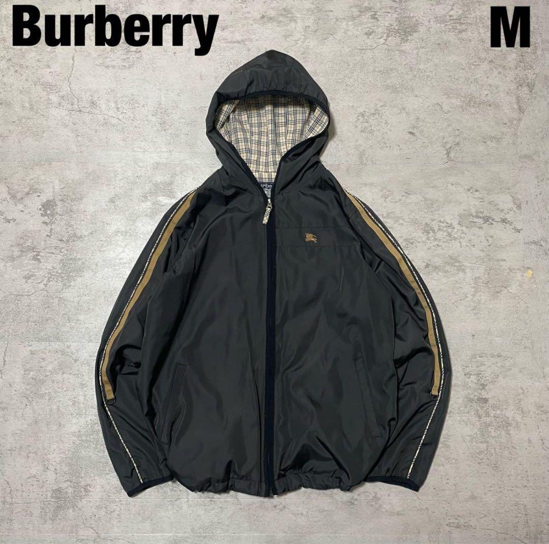 バーバリー ロゴ 刺繍 ドローコード ナイロンジャケット ノヴァチェック
