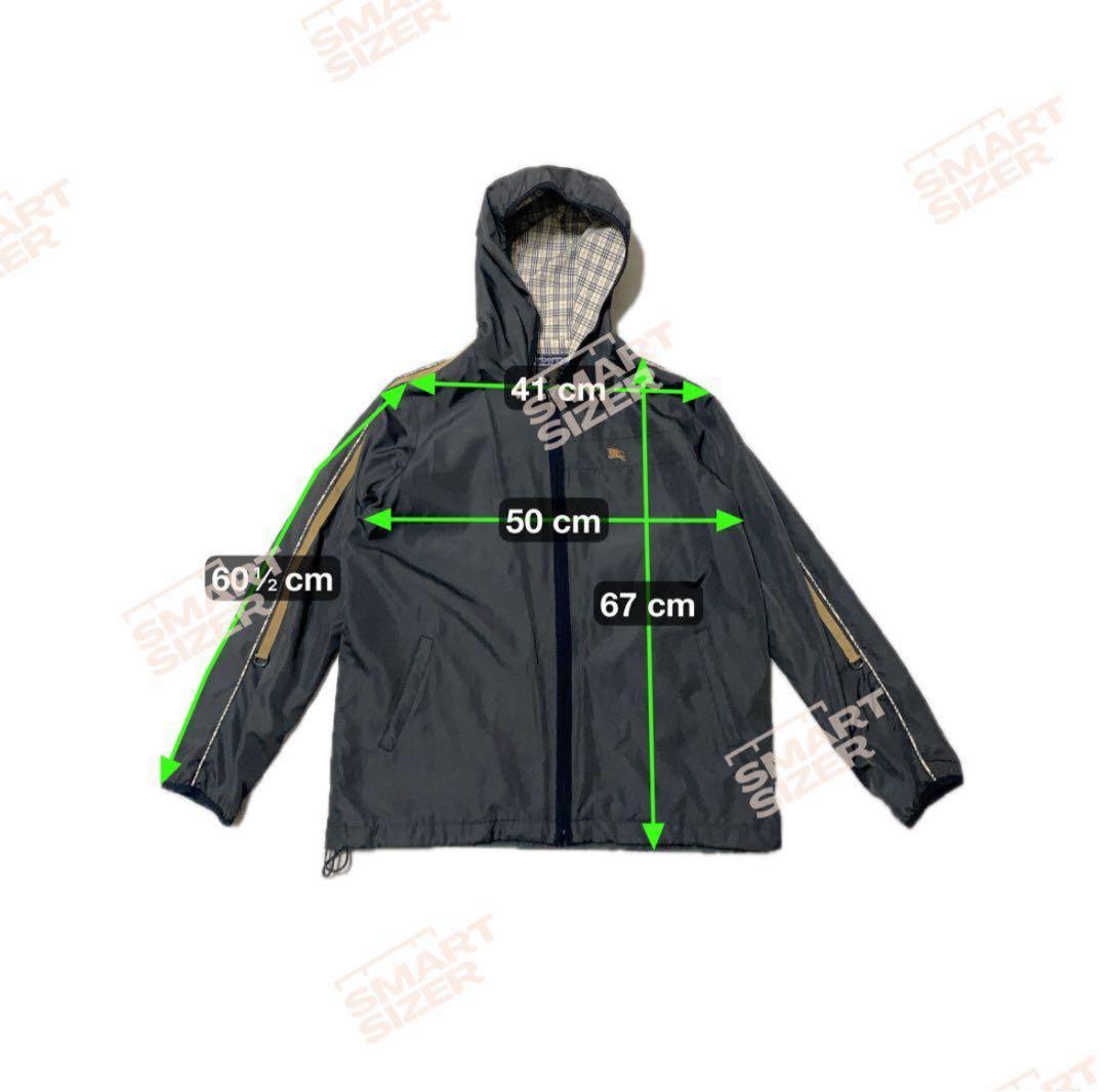 バーバリー ロゴ 刺繍 ドローコード ナイロンジャケット ノヴァチェック