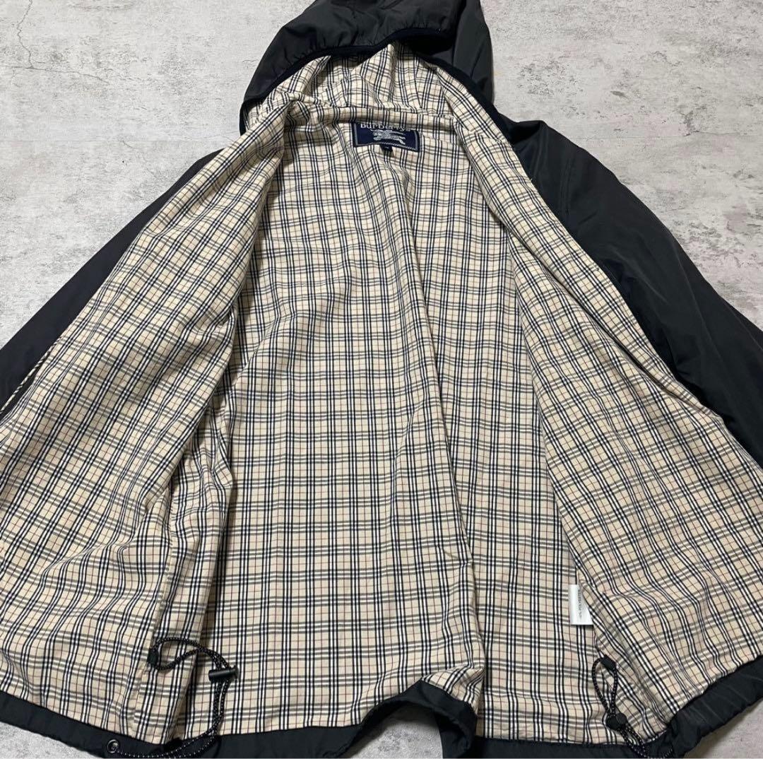 バーバリー ロゴ 刺繍 ドローコード ナイロンジャケット ノヴァチェック