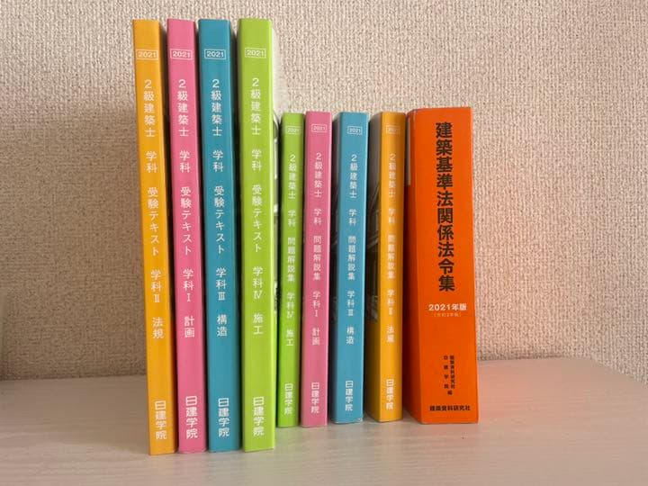 2級建築士学科問題集＆解説集＆法令集(線引き済)