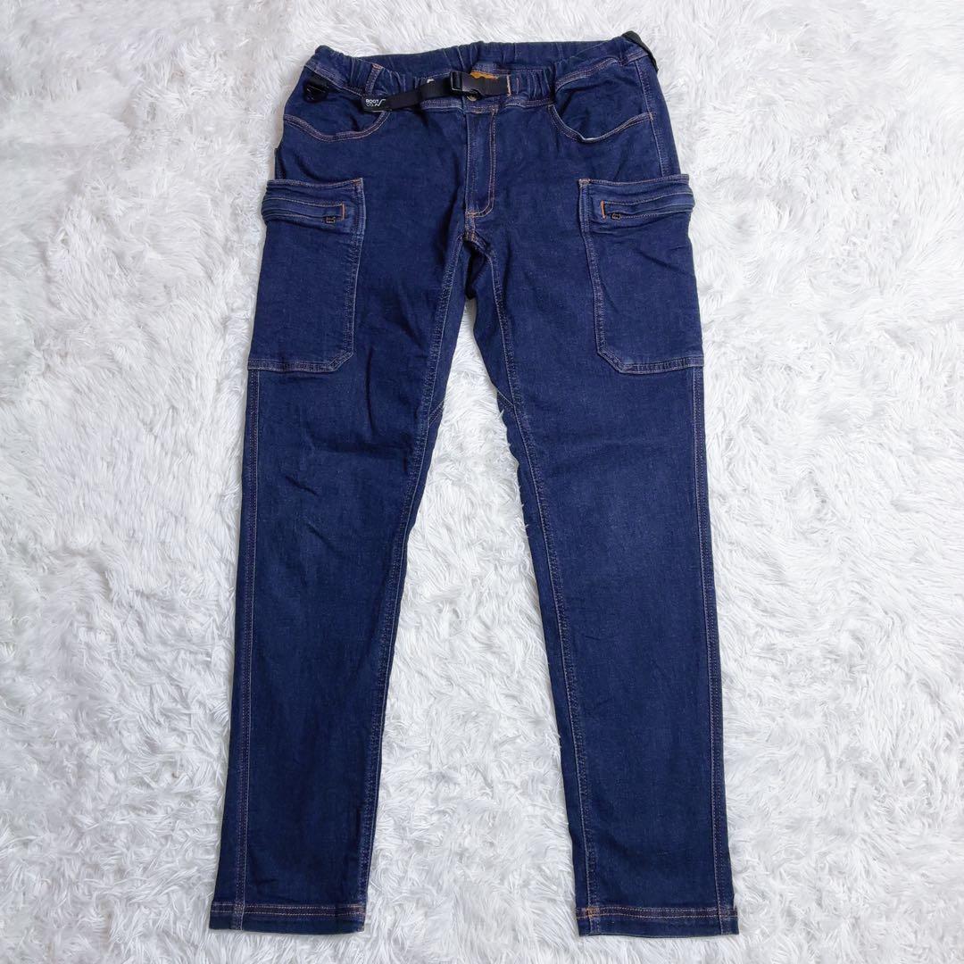 【グリップスワニー × ルートコー】 ワークパンツ デニム ストレッチ 濃紺