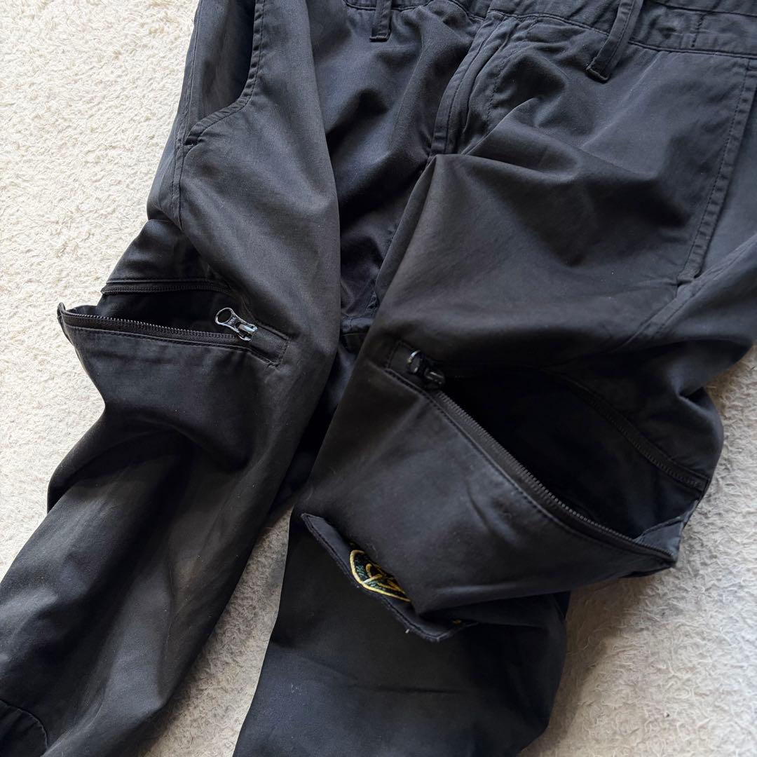 【希少品】ストーンアイランド カーゴパンツ ワッペン ウール混 ブラック W32