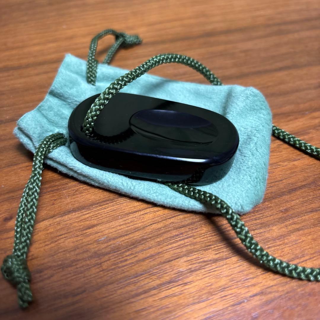 オルファ　観音笑窪　かんのんえくぼ　黒　握り石　ブラック