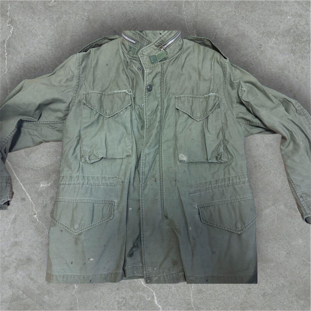 60s 古着 M-65フィールドジャケット 2nd M〜S アルミジップ