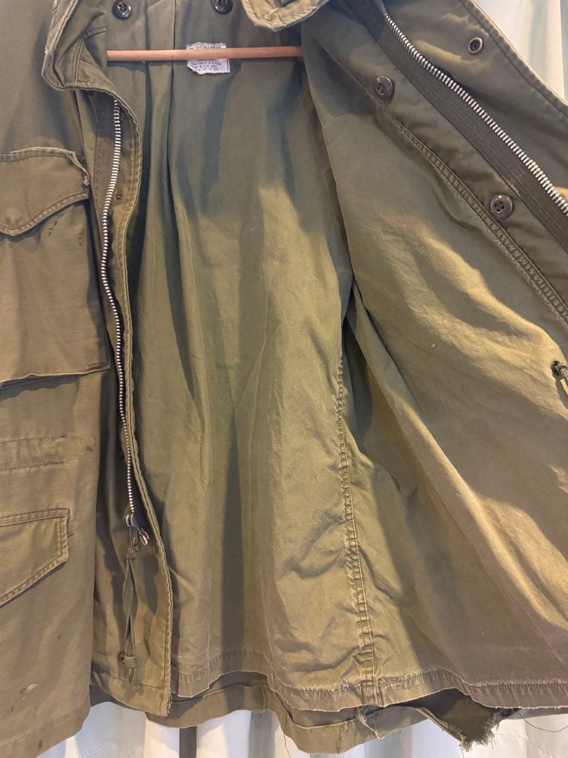 60s 古着 M-65フィールドジャケット 2nd M〜S アルミジップ