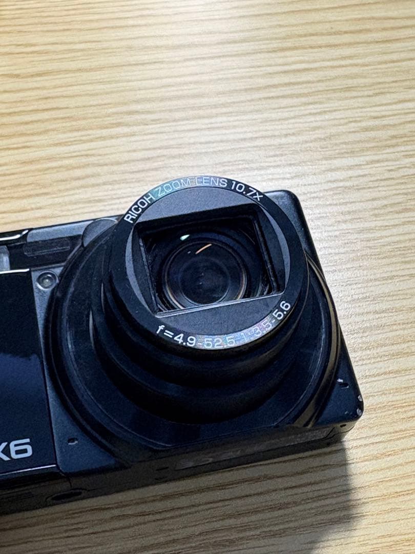 RICOH CX6 ブラック 【動作確認済】充電器・バッテリー付 コンデジ