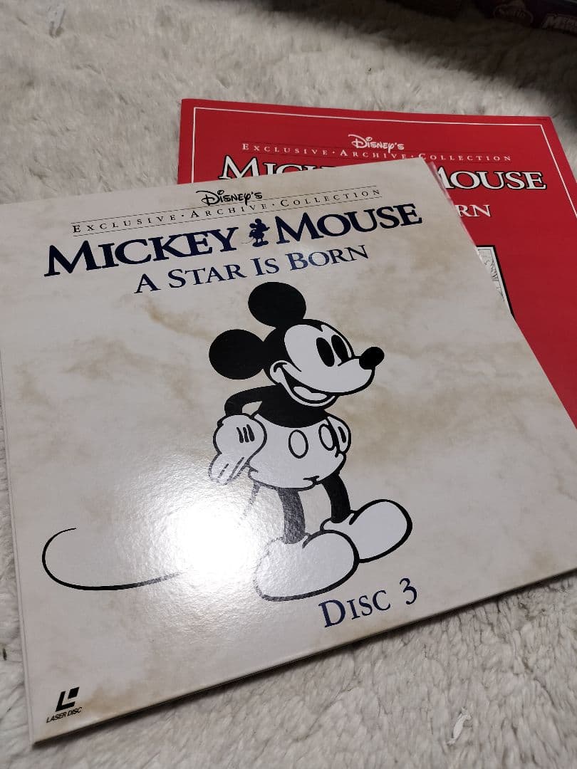 ディズニー　ミッキー　3枚組　レザーディスク　インテリア