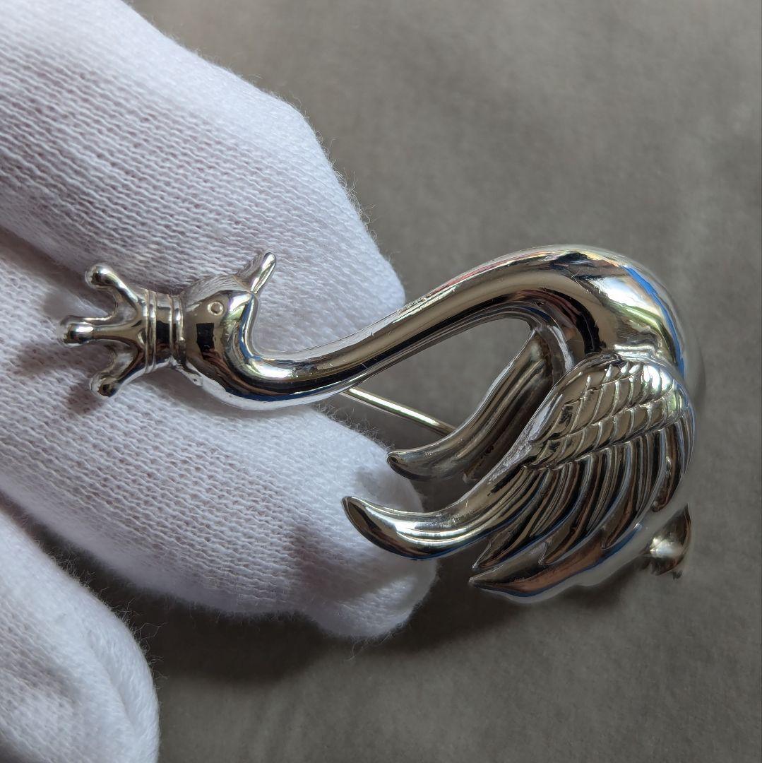 STERLING Lang社製 白鳥ブローチ ヴィンテージ