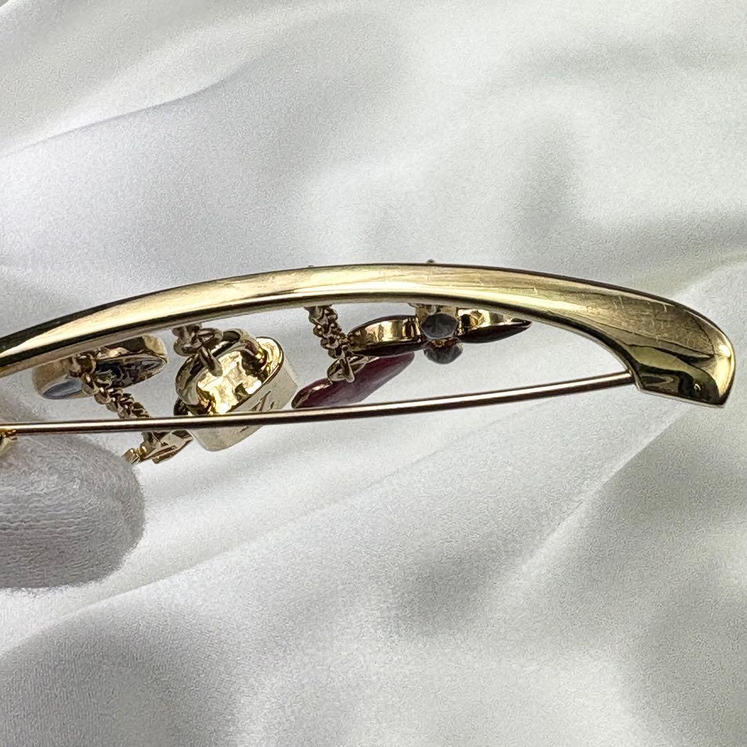 美品✨ルイヴィトン ブローチ チャーム 5連 ゴールド