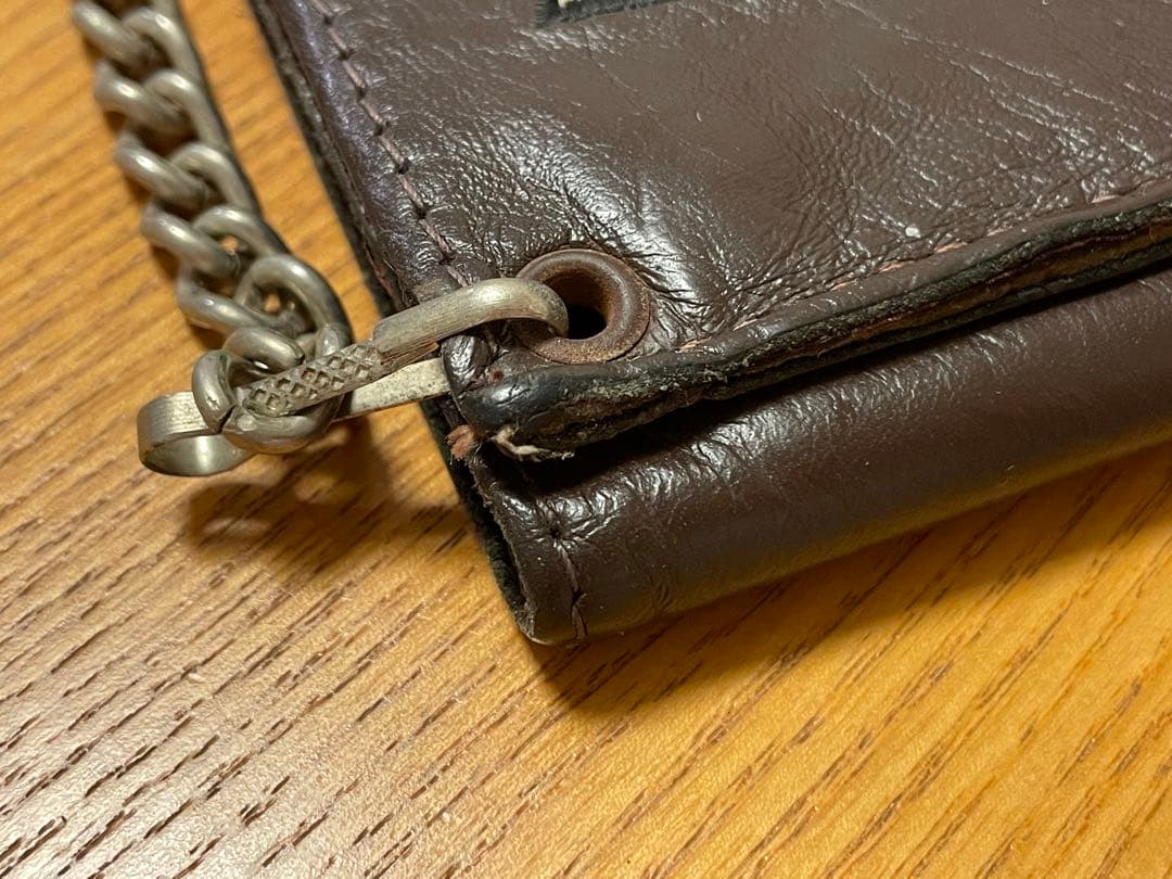 90s オールド ステューシー USA製 チェーンウォレット カードケース 本革