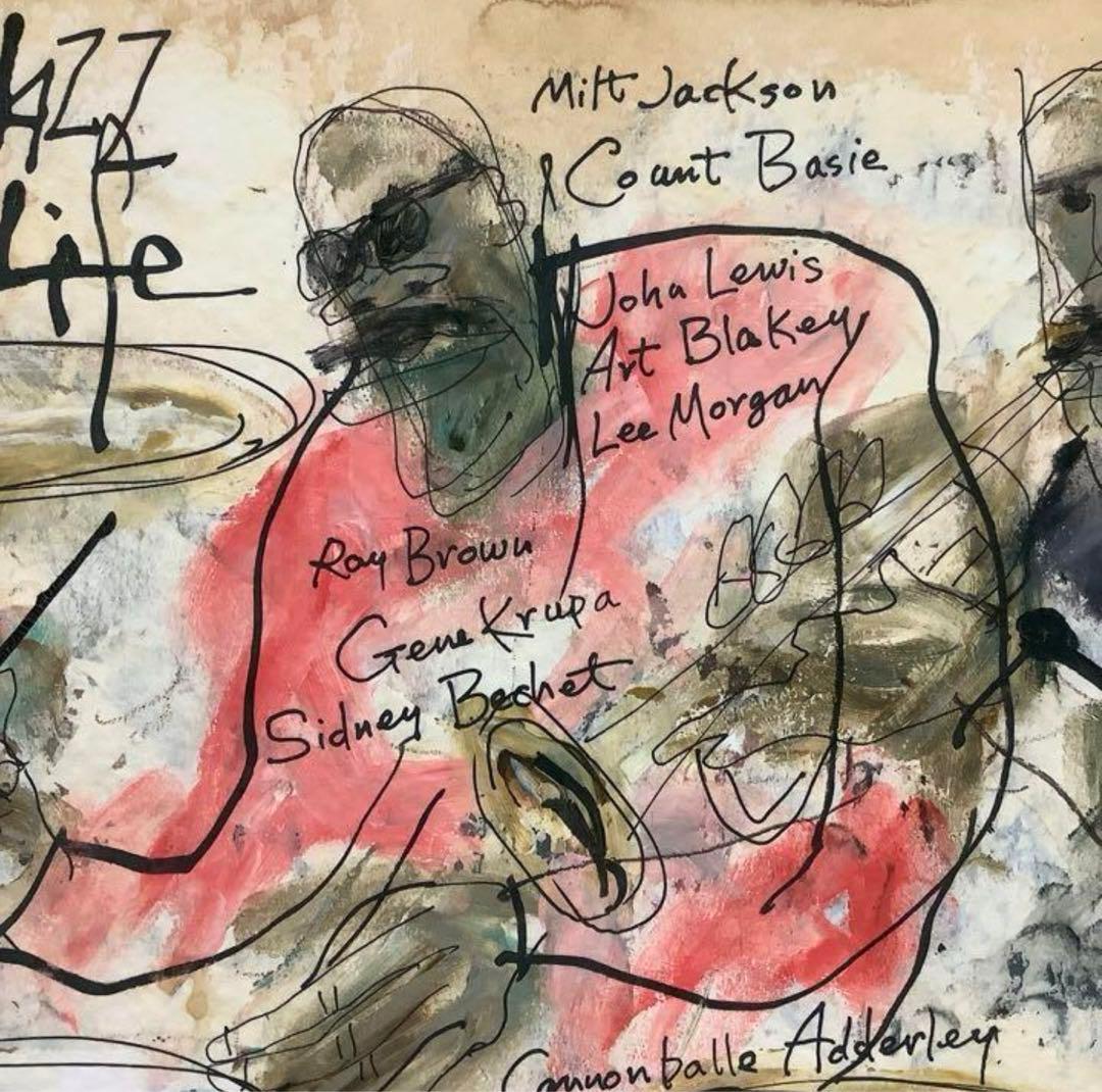 絵画・額縁・版画・津田 耕・新品未使用・JAZZ・Play Ⅵ・美術品・雑貨