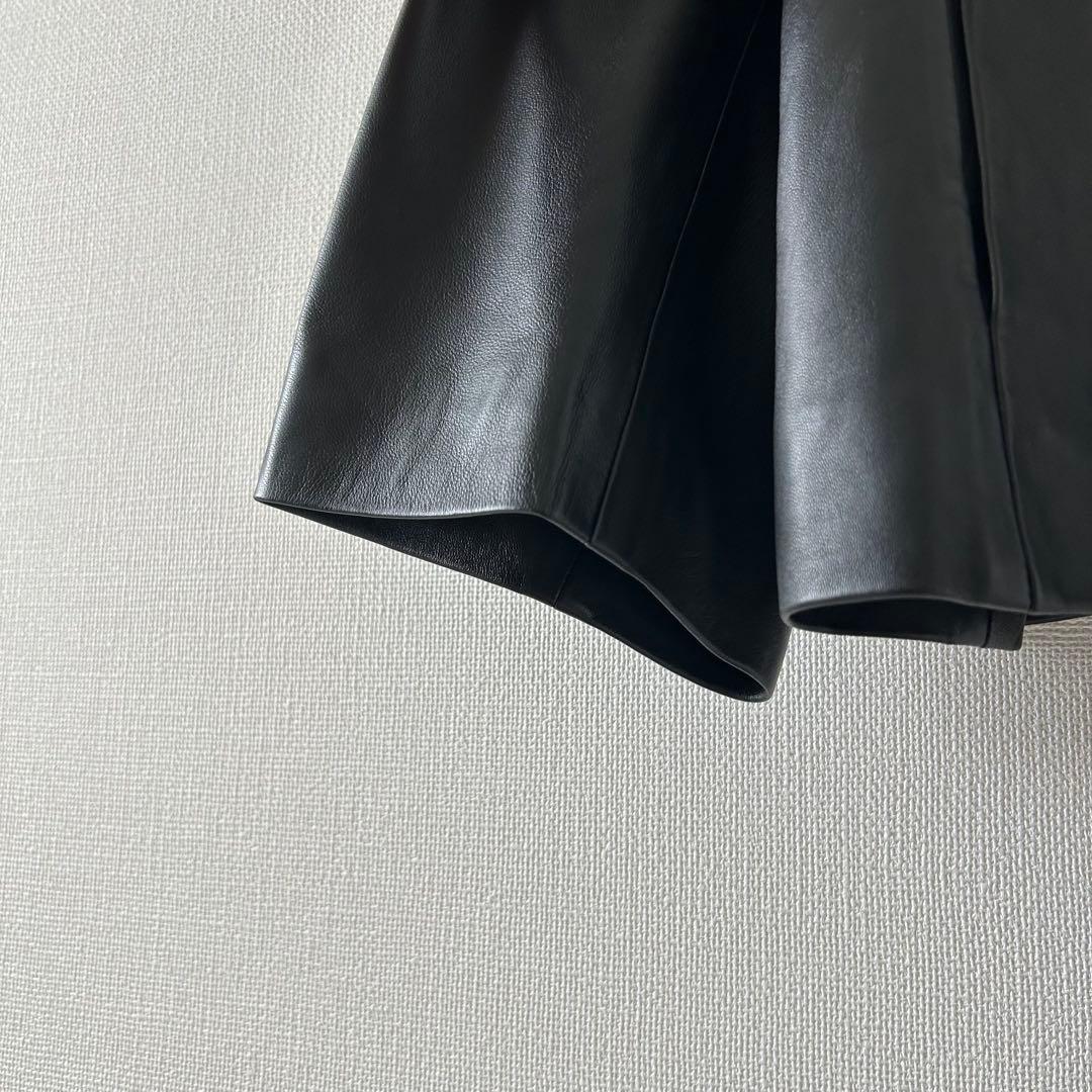 美品✨自由区　レザージャケット　ノーカラー　ブラック　大きいサイズ50