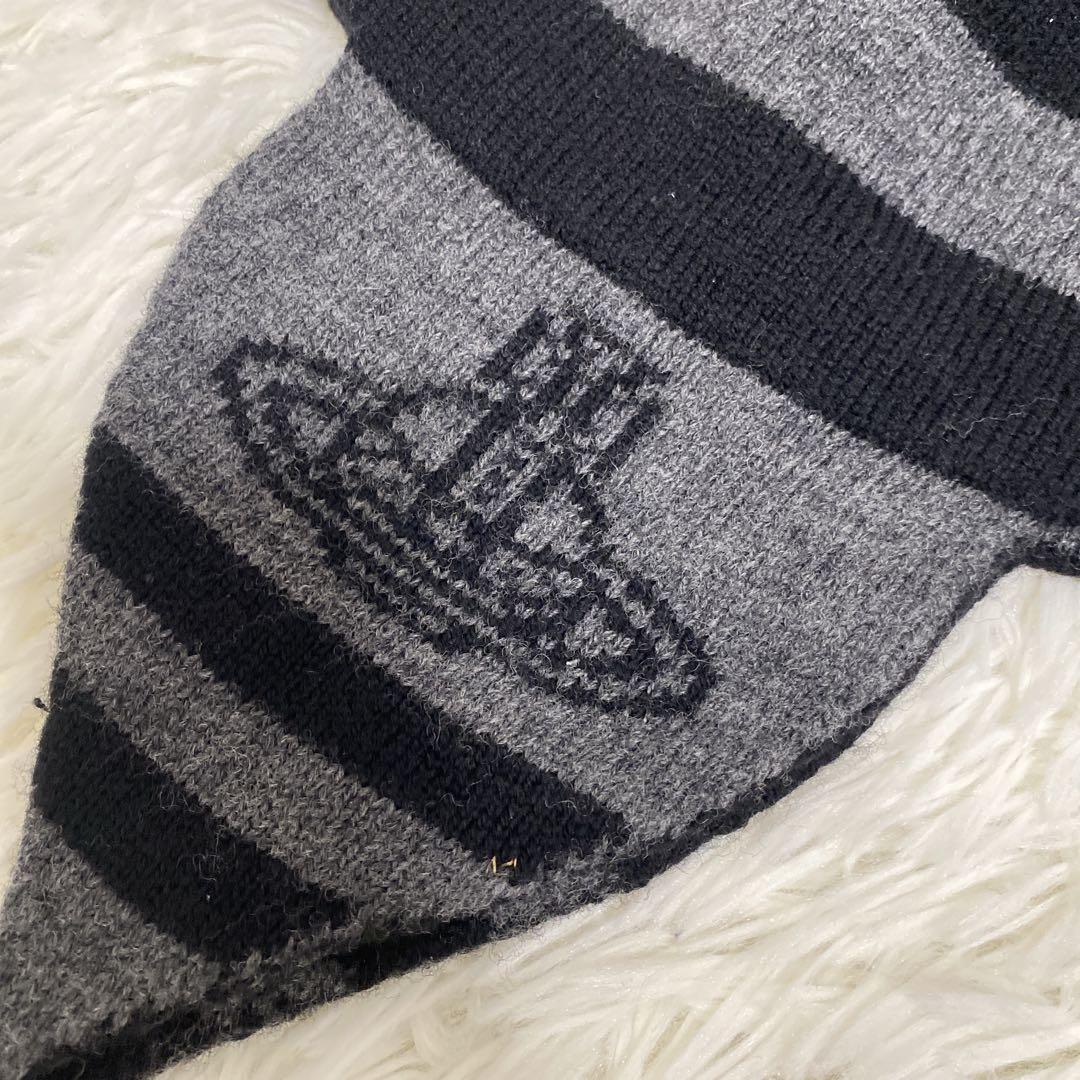 Vivienne Westwood オーブ フラップ付ワッチ ニット帽 グレー黒