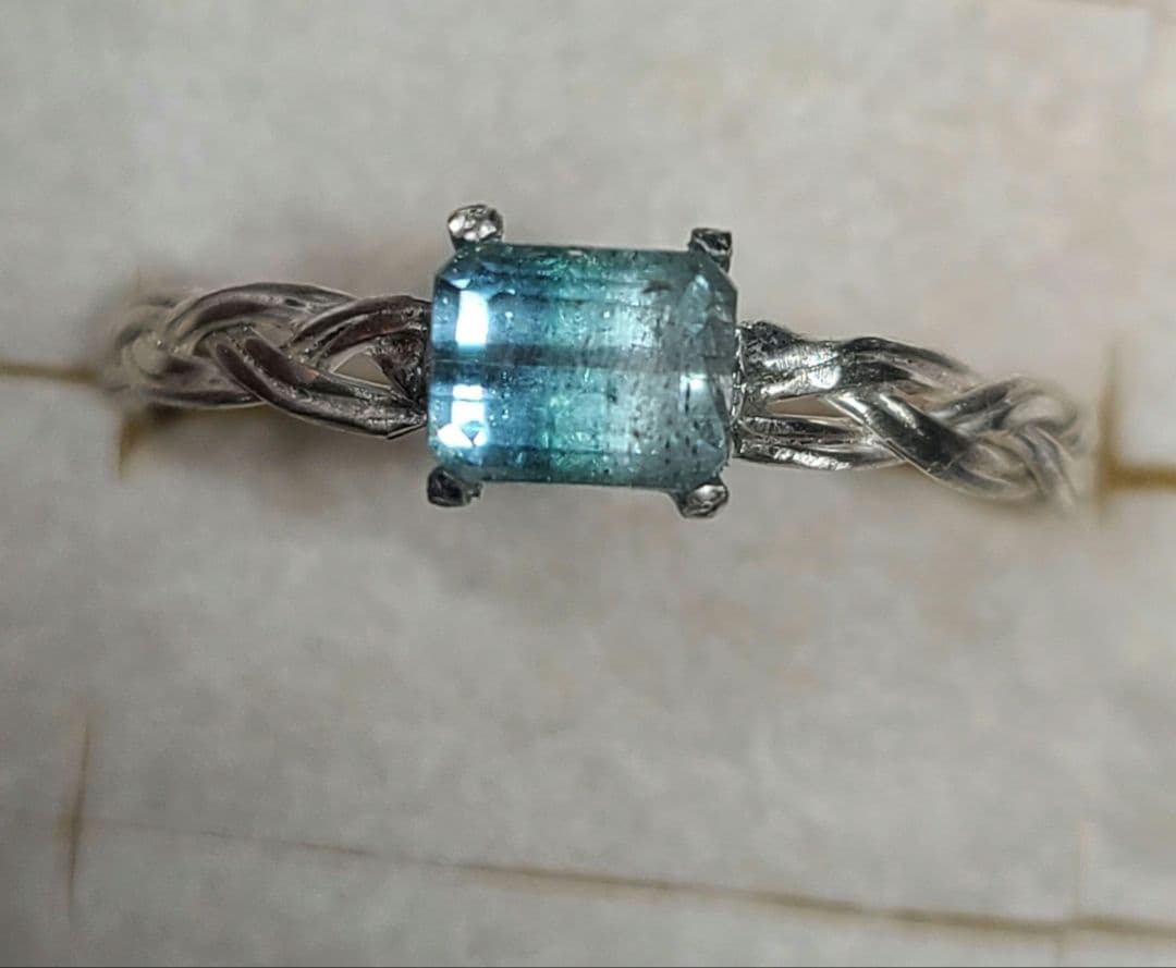 ringoブルーグラデーション!★アフガニスタン産バイカラートルマリン★