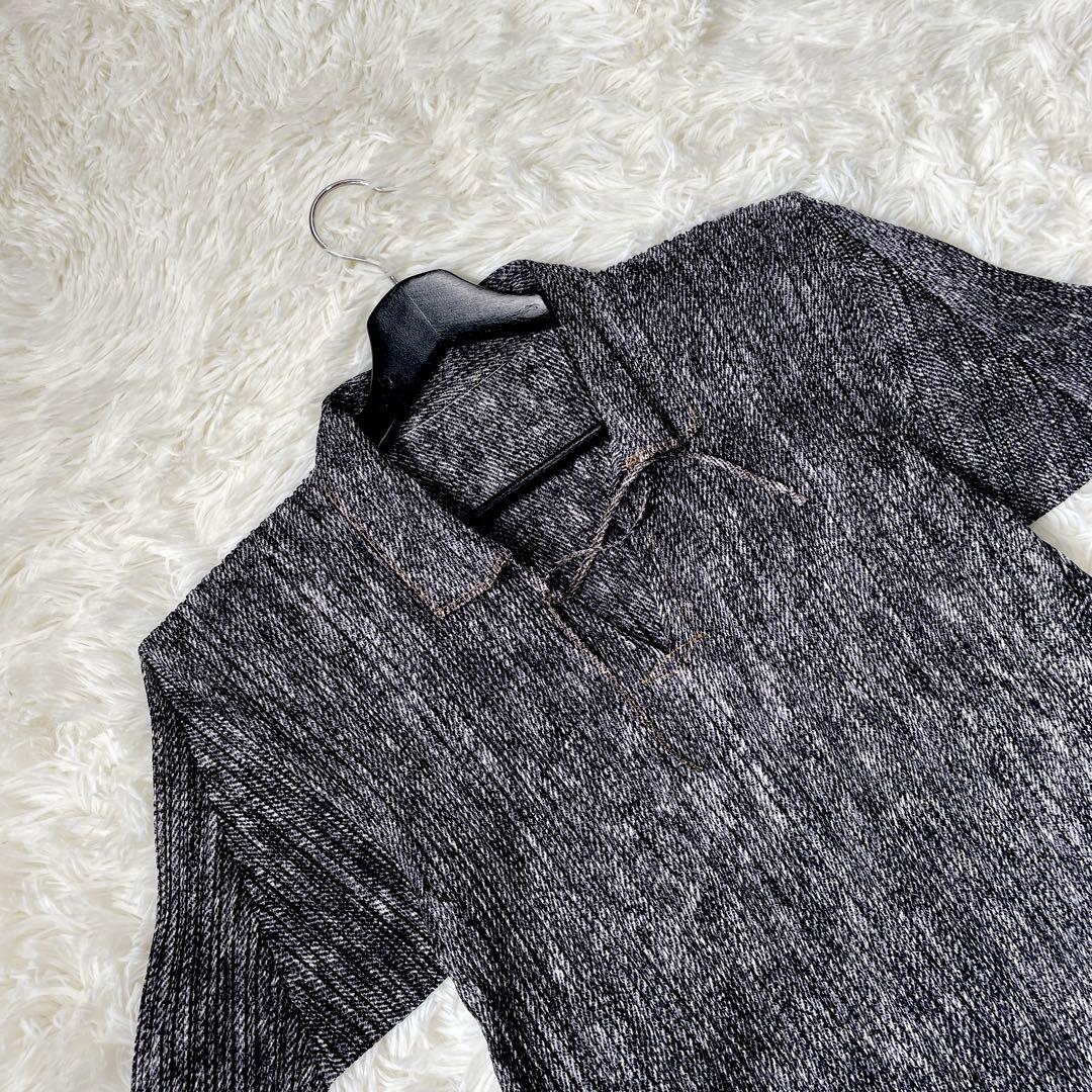 イッセイミヤケ PLEATSPLEASE デニム転写　変形　プリーツ　トップス