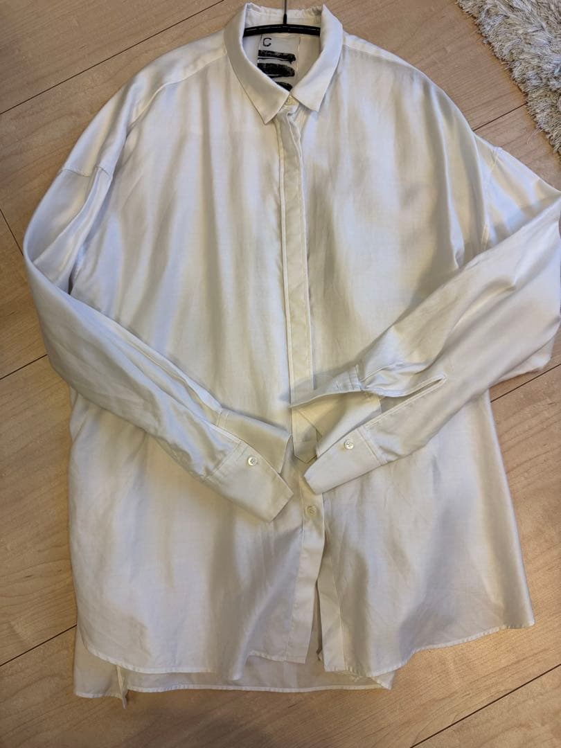 クリアモールスキンシャツ　ホワイト