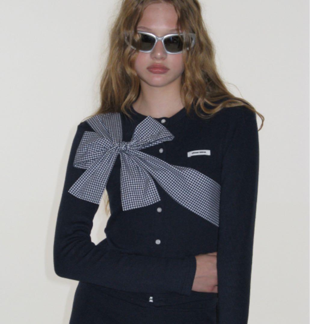 CRANK リボンカーディガン